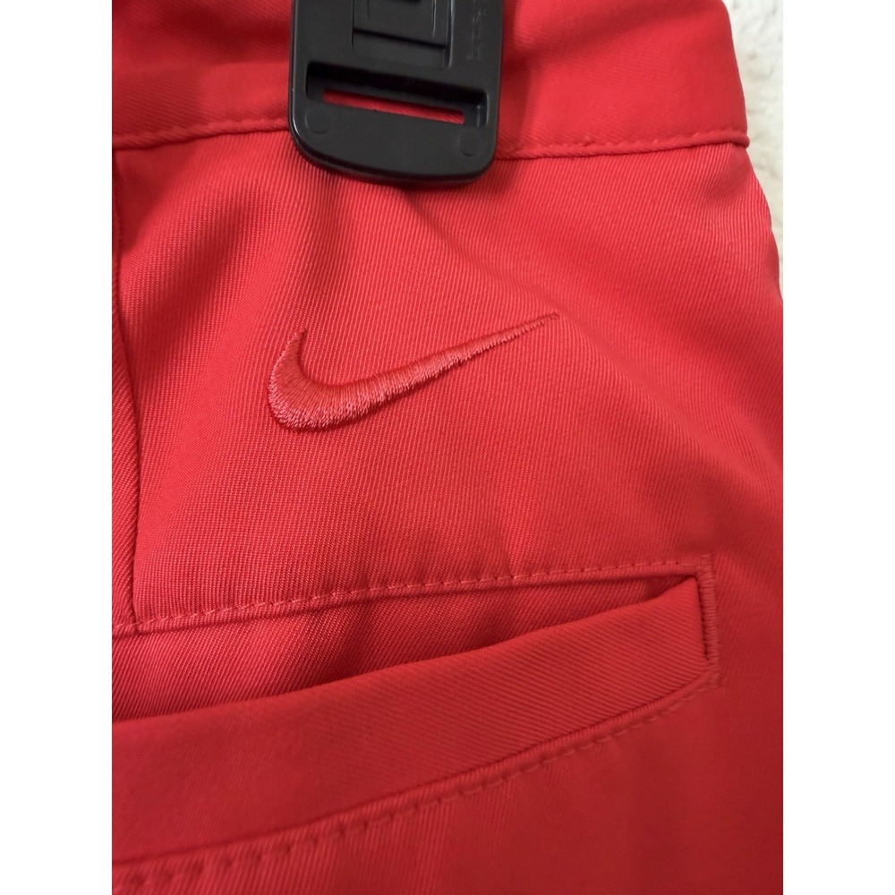 Nike Dri-Fit Golf Chino Shorts Mens 30 Red Performance Athletic Flat Front - Picture 9 of 16